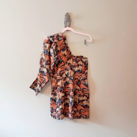 NWT Chufy one sleeve geometric & metallic accents mini dress, M - Picture 11 of 11